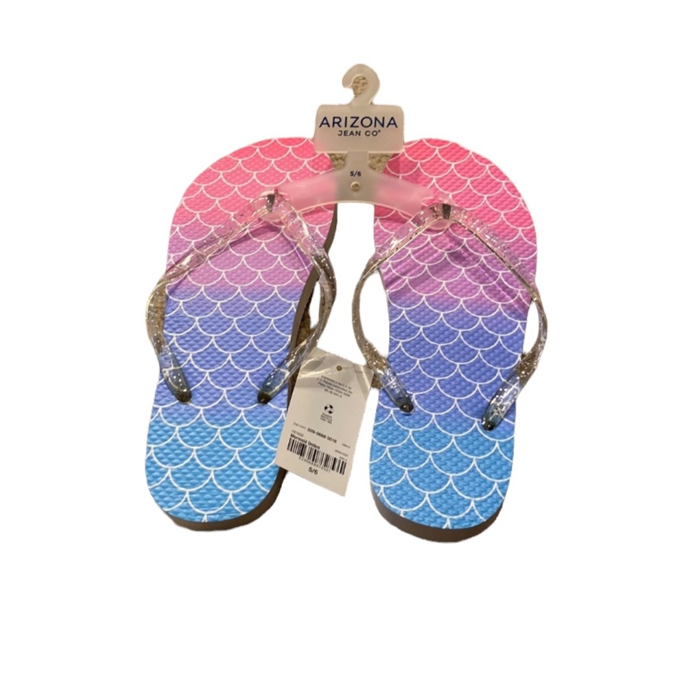 Flip Flops Arizona Mermaid Ombré Flip Flops NWT